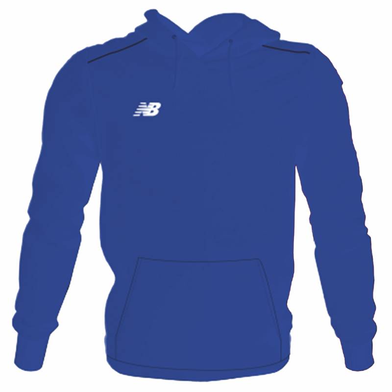 New Balance Unisex Kapuzenpullover TW Training OTH Hoody JNR, Blau, Regular Fit, ideal für Ballsport & Teamsport von New Balance