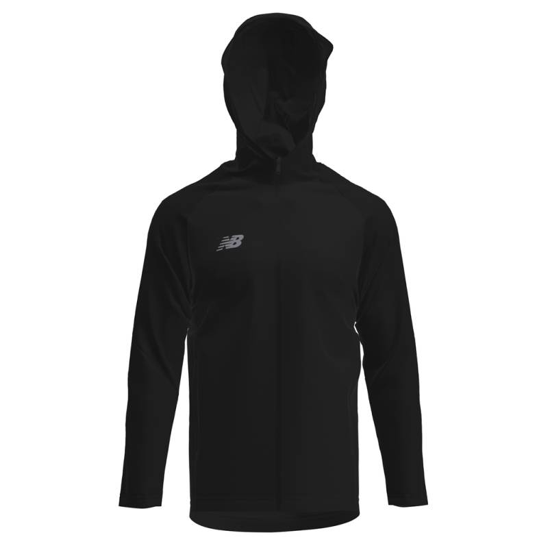 New Balance Unisex Trainingsjacke TW Training Rain Jacket JNR, Schwarz, ideal für Ballsport & Teamsport von New Balance