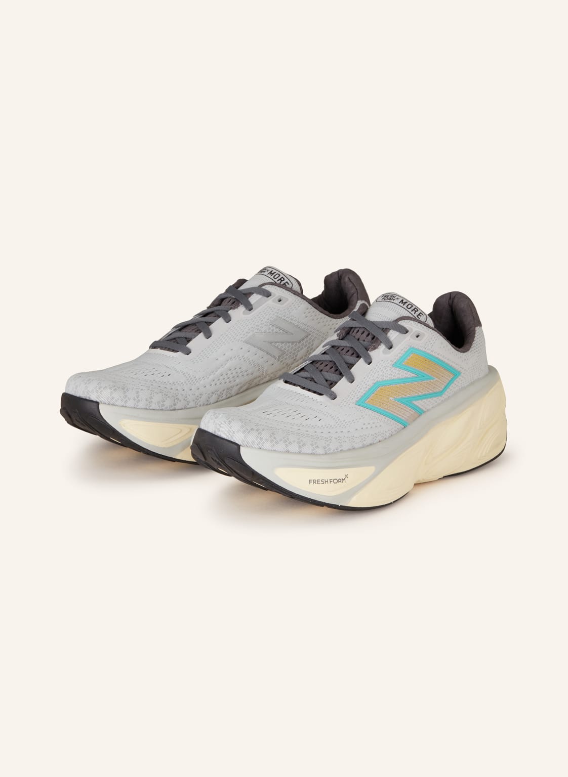 New Balance Laufschuhe Fresh Foam X More v5 grau von New Balance