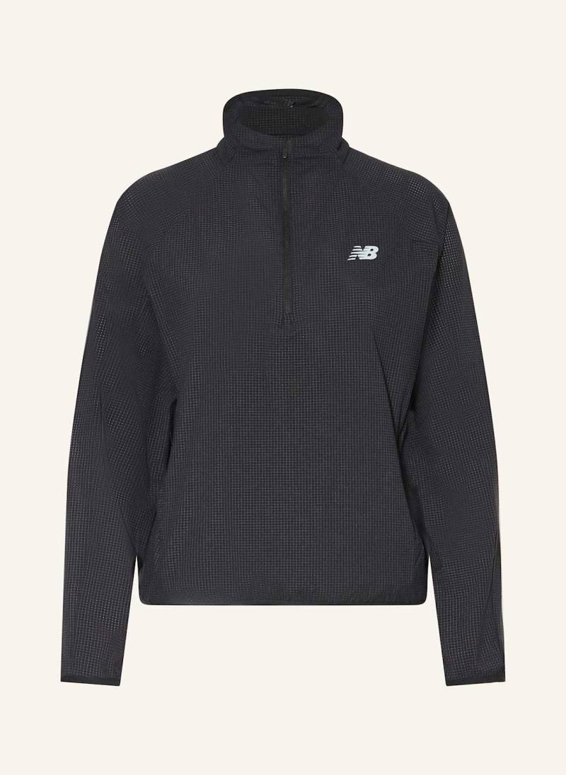 New Balance Laufshirt Ultra Light Half Zip schwarz von New Balance