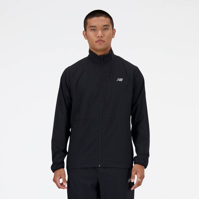 New Balance NB Athletics Stretch Woven Jacket Regular Fit Herren, schwarz, Grösse: S von New Balance