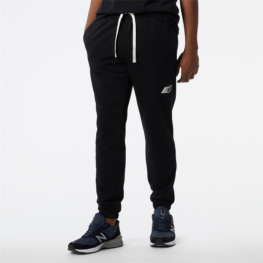 New Balance NB Essentials Fleece Jogger Athletic Fit Herren, schwarz, Grösse: S von New Balance