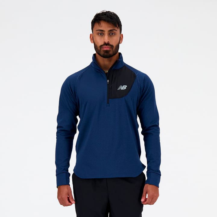 New Balance NB Heat Grid Half Zip Langarmshirt blau von New Balance