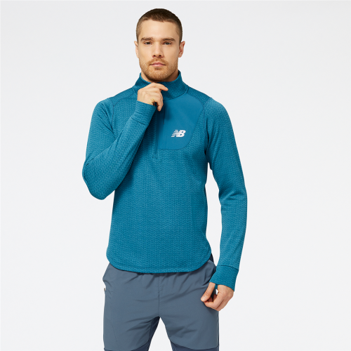 New Balance NB Heat Grid Half Zip - blau (Grösse: M) von New Balance