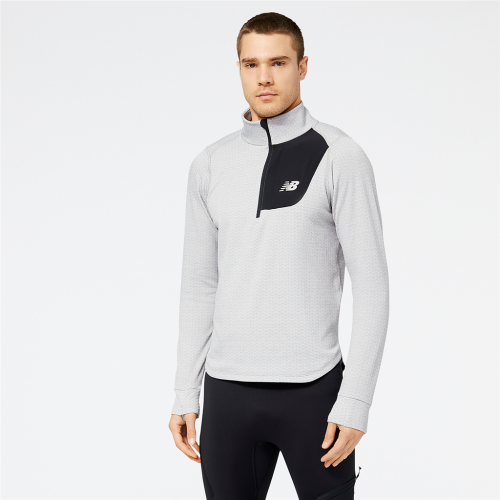 New Balance NB Heat Grid Half Zip - grau (Grösse: L) von New Balance