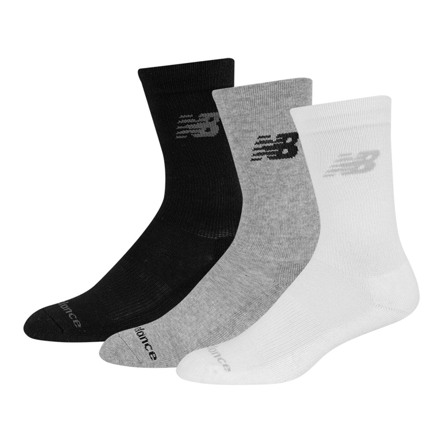 New balance NB PF Cotton Cushioned Crew Socks 3 Pair-S S New balance NB PF Cotton Cushioned Crew Socks 3 Pair-S S von New balance
