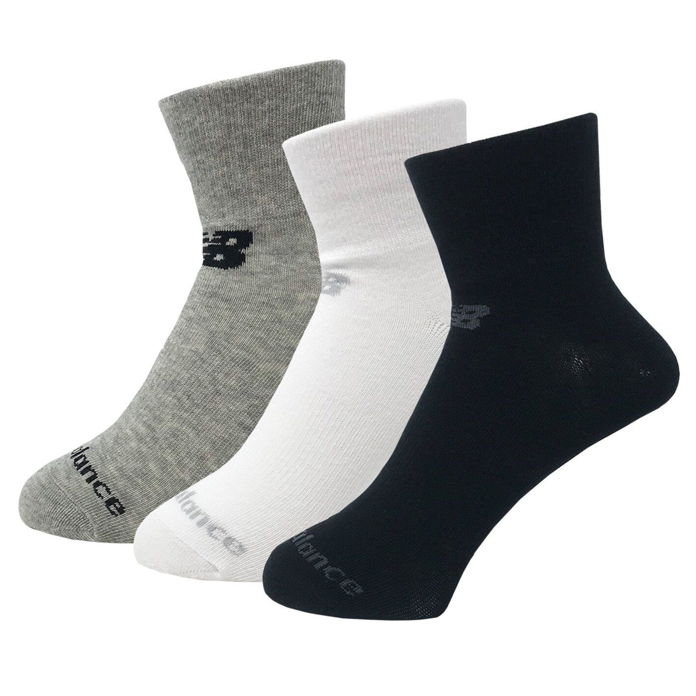 New balance NB PF Cotton Flat Knit Ankle Socks 3 Pair-M M von New balance