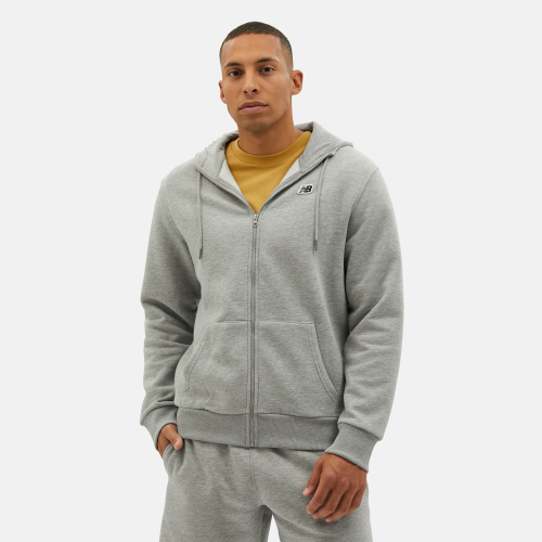 New Balance NB Small Logo Zip Hoodie - grau (Grösse: M) von New Balance