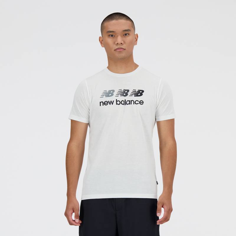 New Balance New Balance Heathertech Graphic T-Shirt  Herren, weiss, Grösse: S von New Balance