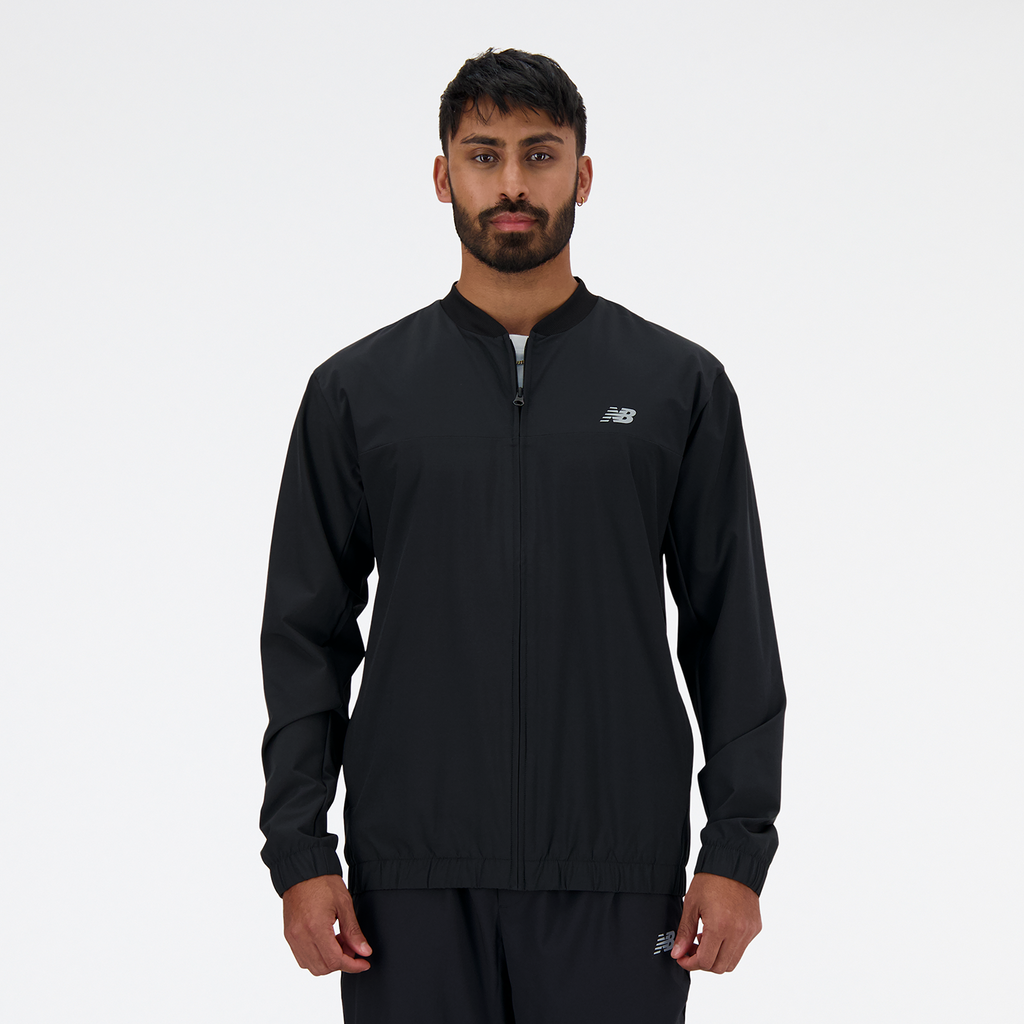 New Balance New Balance Stetch Woven Bomber Jacket Regular Fit Herren, schwarz, Grösse: S von New Balance