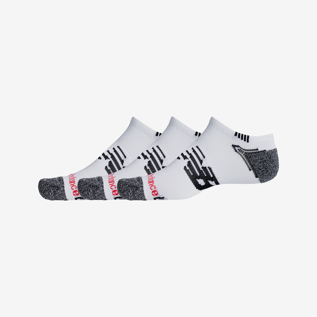 New Balance No Show Run Socks 3 Pack  Unisex, weiss, Grösse: S von New Balance