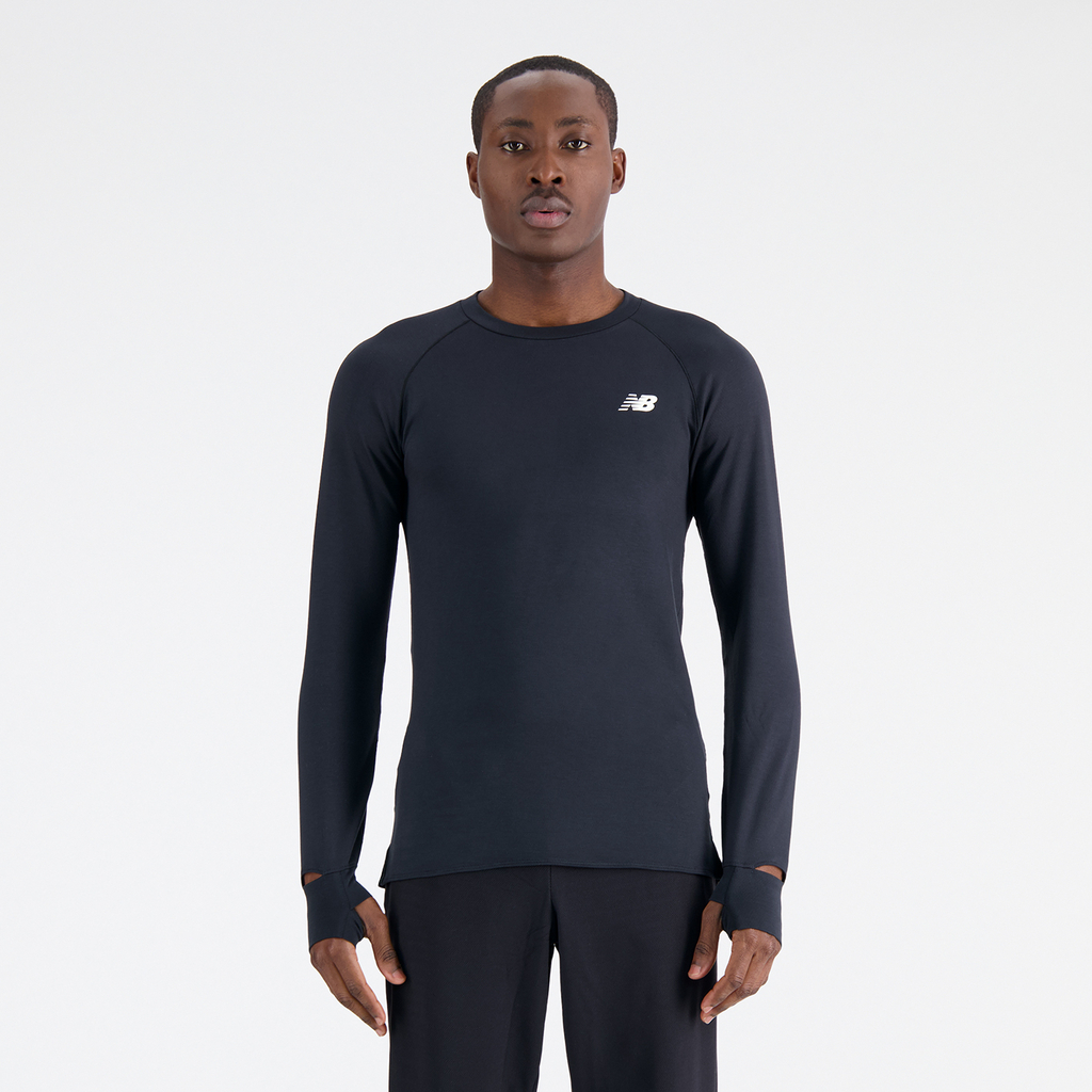 New Balance Q Speed 1NTRO Long Sleeve Athletic Fit Herren, schwarz, Grösse: S von New Balance