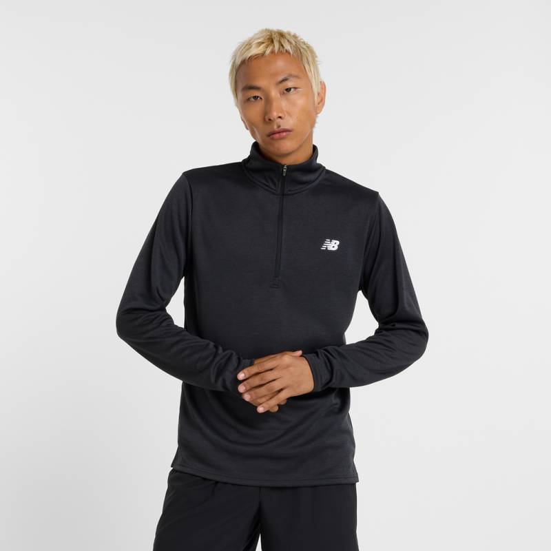 New Balance Sport Knit 1/4 Zip Regular Fit Herren, schwarz, Grösse: XS von New Balance