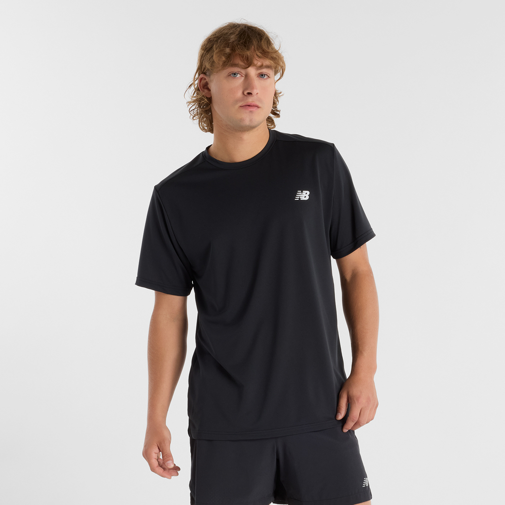 New Balance Sport Short Sleeve T-Shirt Regular Fit Herren, schwarz, Grösse: XS von New Balance