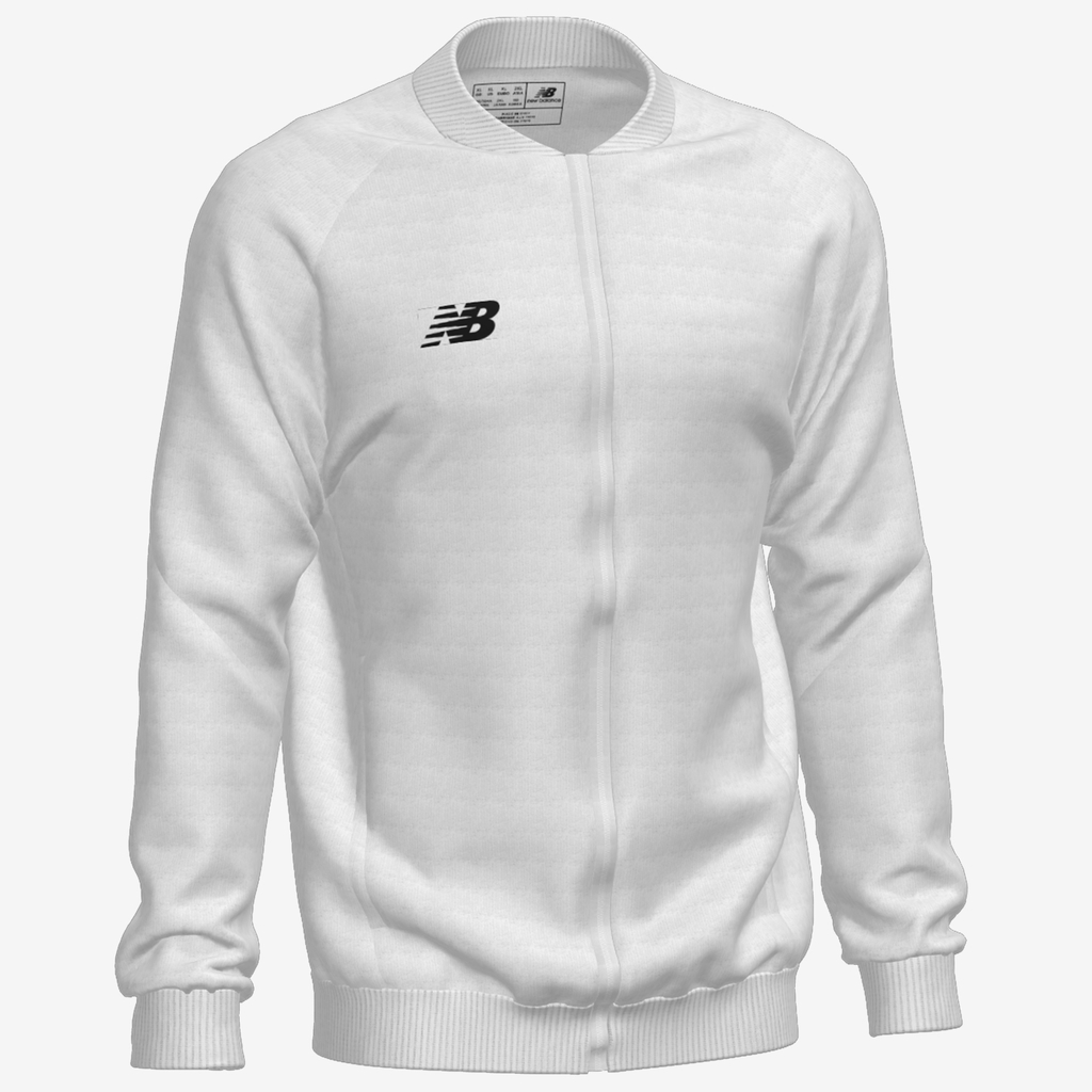 New Balance TW Training Jacket - Knitted Regular Fit Herren, weiss, Grösse: S von New Balance