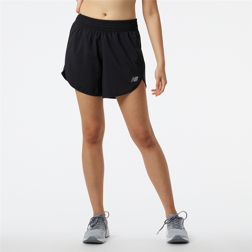 New Balance W Accelerate 5 inch Short Athletic Fit Damen, schwarz, Grösse: XS von New Balance