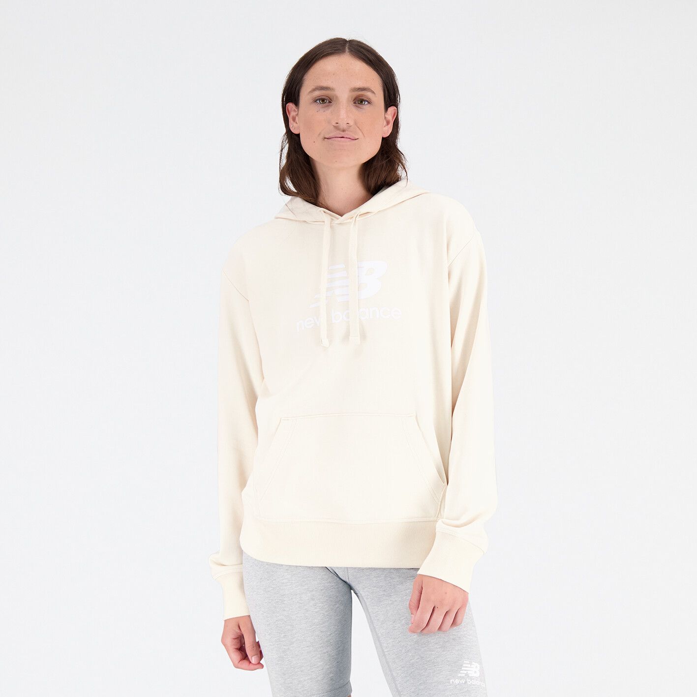 New Balance W Essentials Stacked Logo Hoodie-S S von New Balance