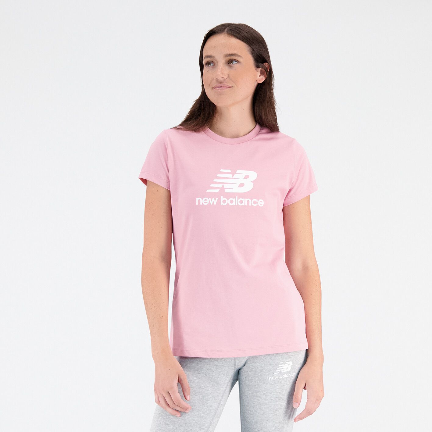 New Balance W Essentials Stacked Logo T-Shirt-S S von New Balance