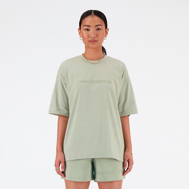 New Balance W Hyper Density Jersey Oversized T-Shirt T-Shirt lindgrün von New Balance