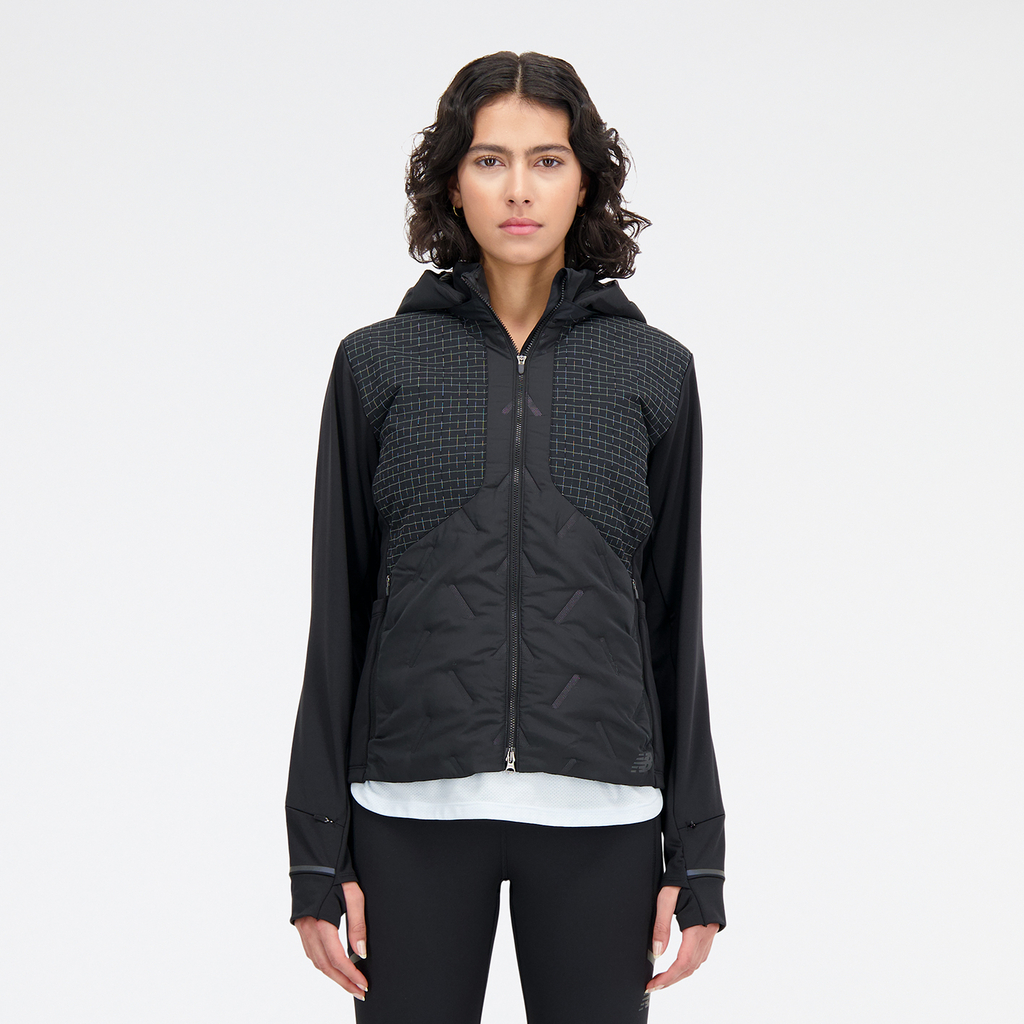 New Balance W Impact Run Luminous Heat Jacket Athletic Fit Damen, schwarz, Grösse: XS von New Balance