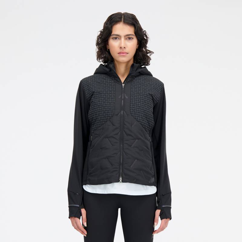 New Balance W Impact Run Luminous Heat Jacket Athletic Fit Damen, schwarz, Grösse: XS von New Balance