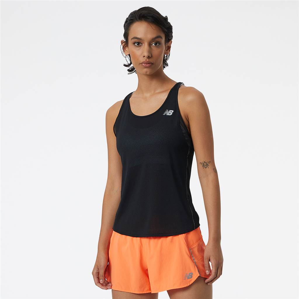 New Balance W Impact Run Tank Athletic Fit Damen, schwarz, Grösse: XS von New Balance