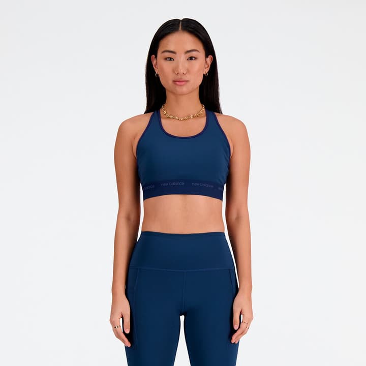 New Balance W Medium Support Sleek Pace Bra Sport-BH blau von New Balance