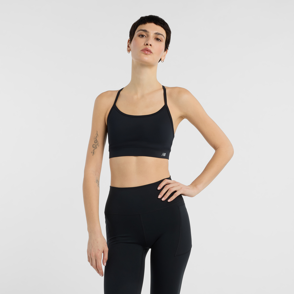 New Balance W NB Essential Yoga Bra Fitted Damen, schwarz, Grösse: XS von New Balance