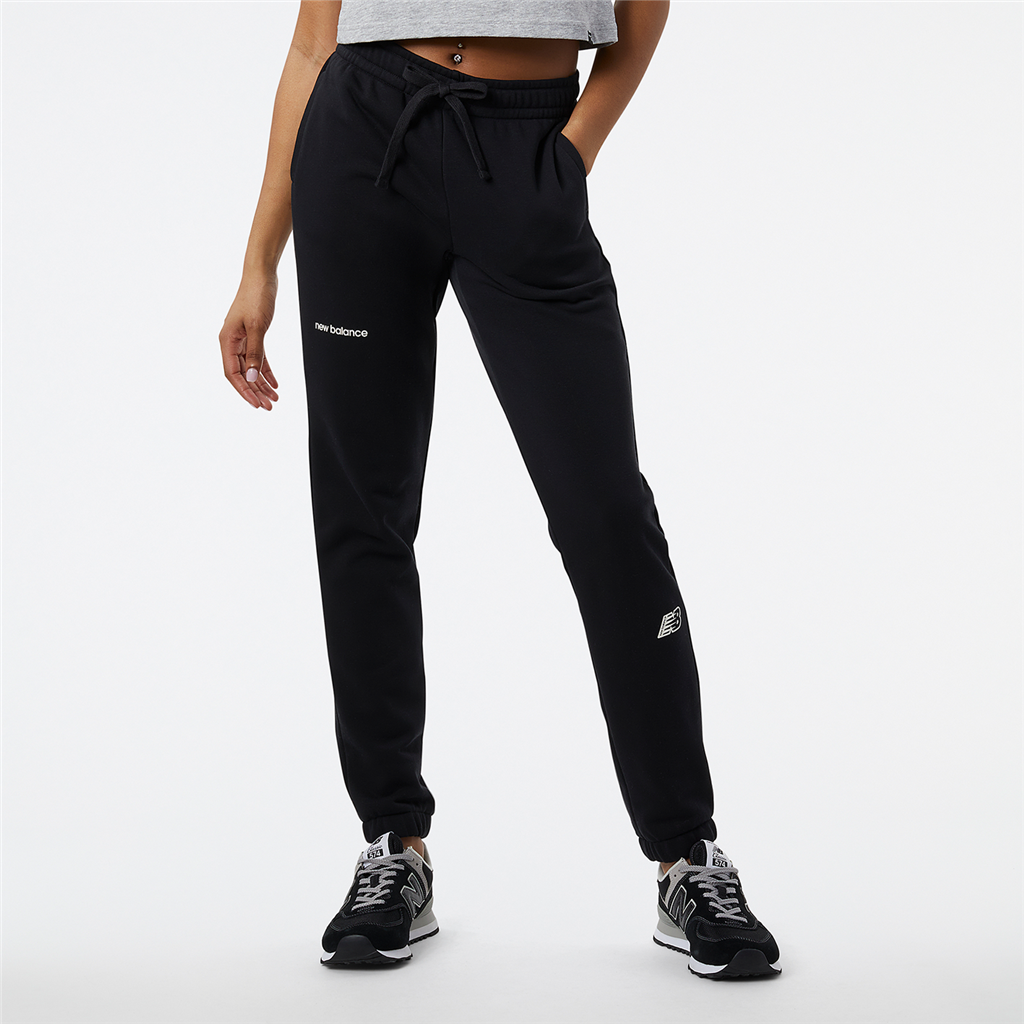 New Balance W NB Essentials Sweatpant Relaxed Fit Damen, schwarz, Grösse: XS von New Balance