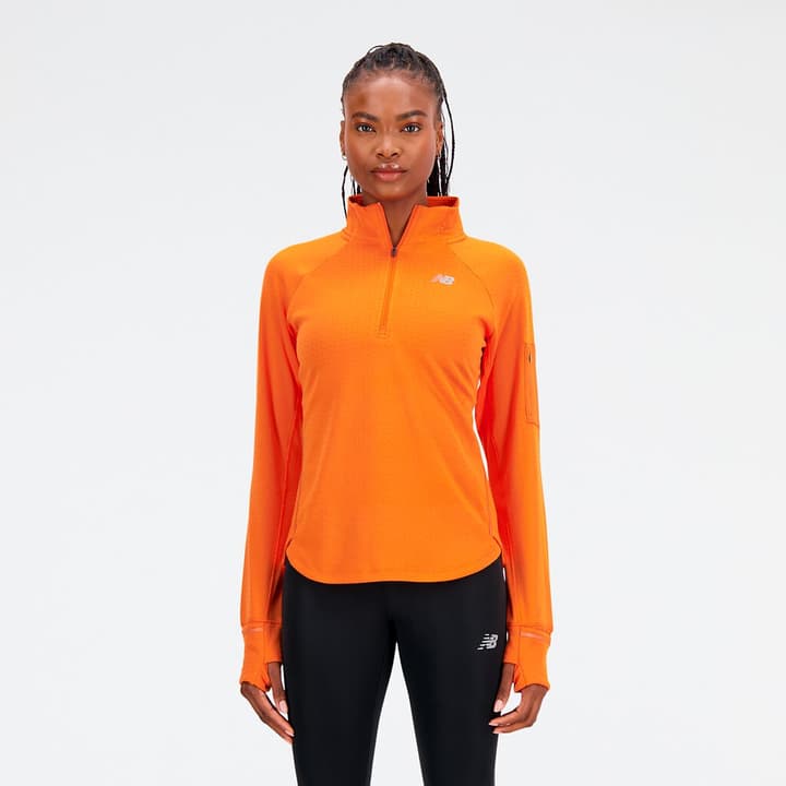 New Balance W NB Heat Grid Half Zip Pullover orange von New Balance