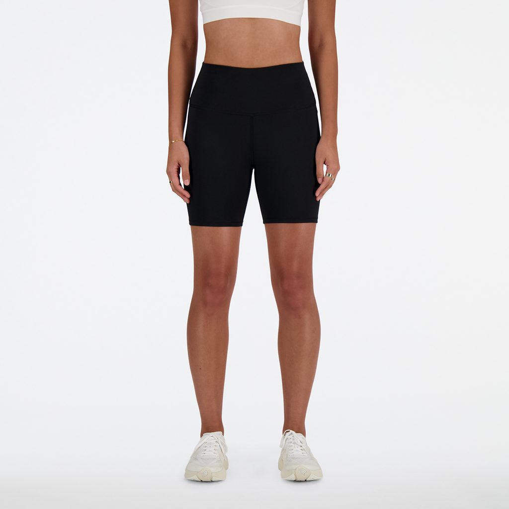 New Balance W New Balance Harmony 6 Inch Bike Short Fitted Damen, schwarz, Grösse: XS von New Balance