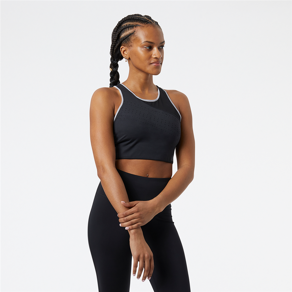 New Balance W Q Speed Bra Top Fitted Damen, schwarz, Grösse: XS von New Balance