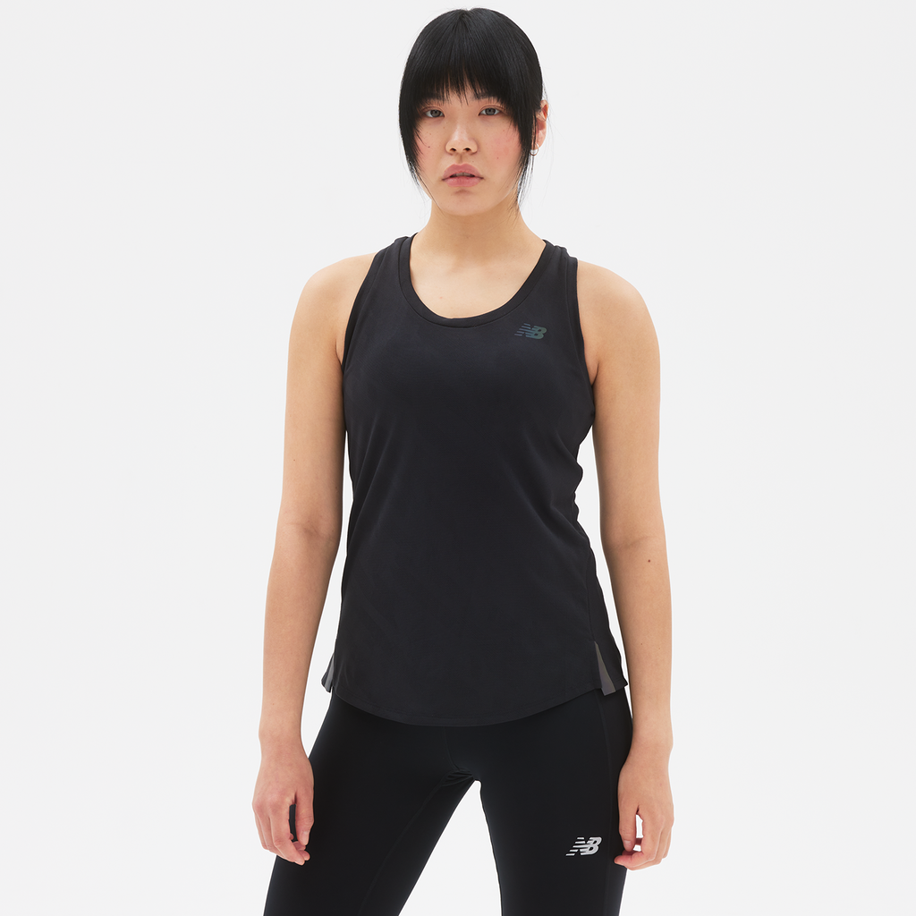 New Balance W Q Speed Jacquard Tank Athletic Fit Damen, schwarz, Grösse: XS von New Balance