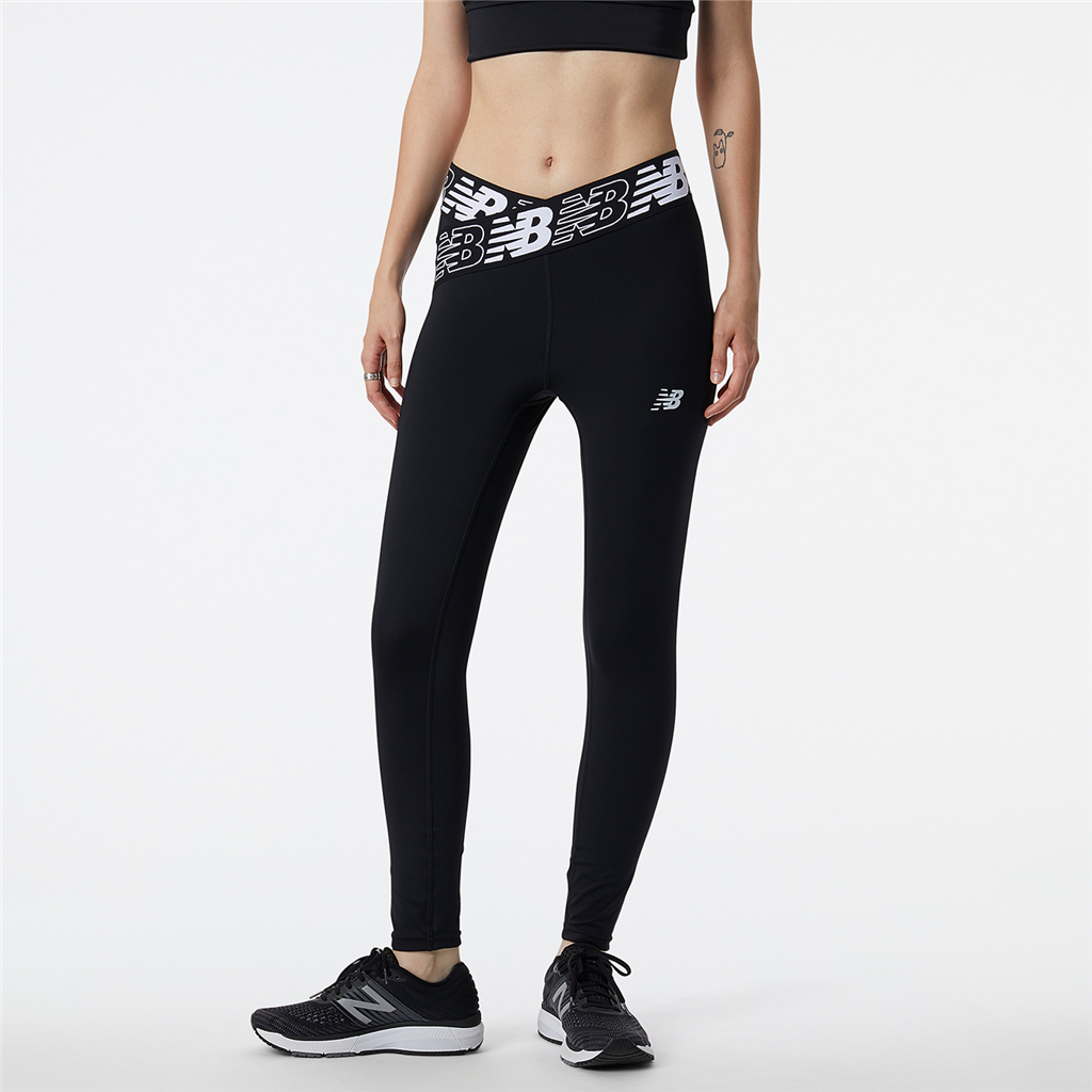 New Balance W Relentless Crossover High Rise 7/8 Tight Fitted Damen, schwarz, Grösse: XS von New Balance