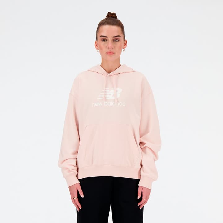 New Balance W Sport Essentials French Terry Stacked Logo Hoodie Hoodie altrosa von New Balance