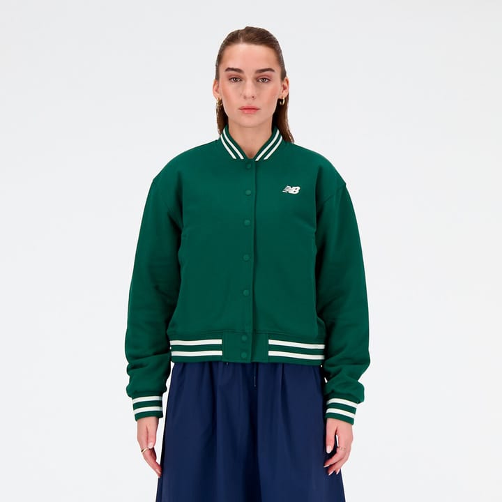 New Balance W Sportswear's Greatest Hits Interlock Varsity Jkt Freizeitjacke grün von New Balance