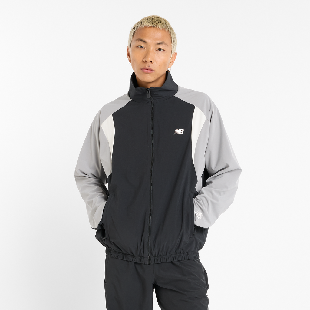 New Balance Woven Track Jacket Relaxed Fit Herren, schwarz, Grösse: XS von New Balance