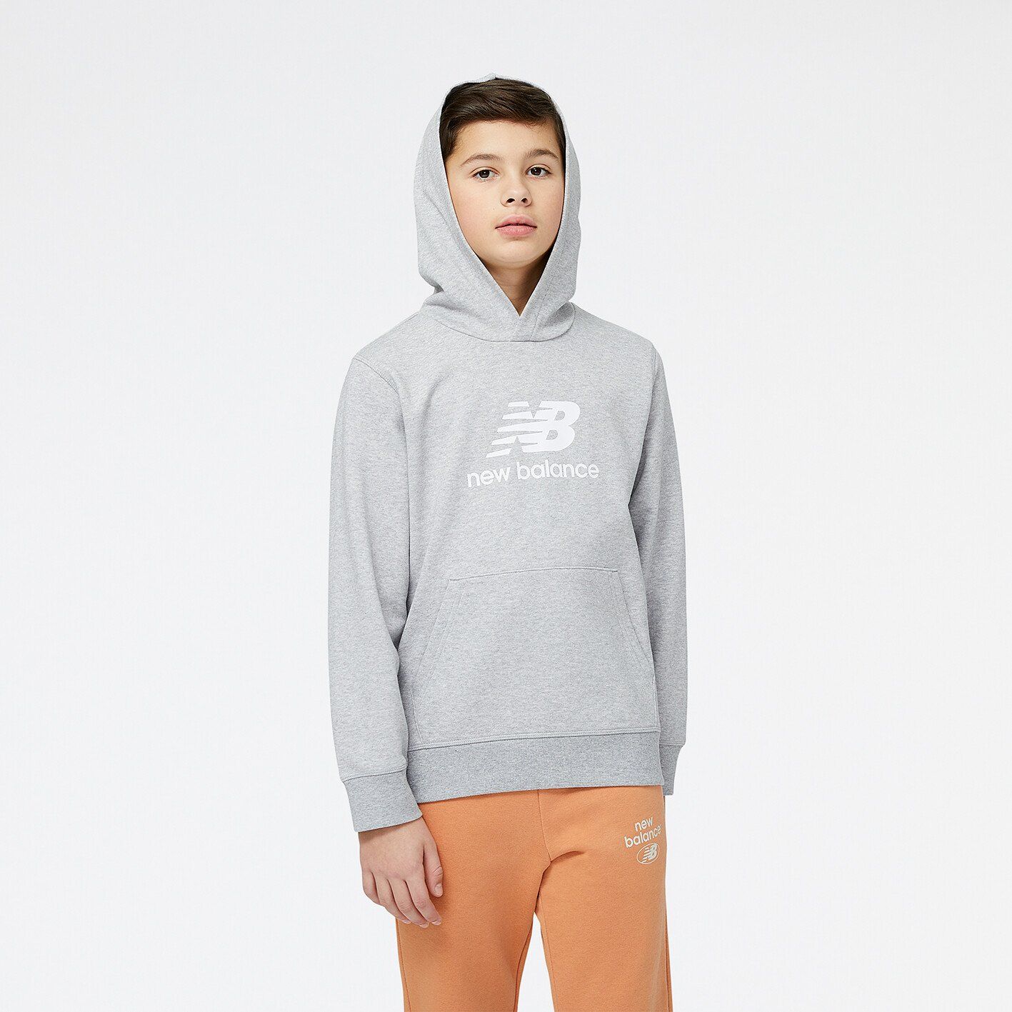 New Balance Y Essentials Stacked Logo Hoodie-L L von New Balance