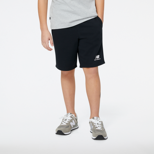 New Balance Y Essentials Stacked Logo Short - schwarz (Grösse: XS) von New Balance