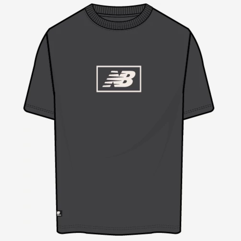 New Balance Y NB Essentials Logo T-Shirt Relaxed Fit Unisex, schwarz, Grösse: XS von New Balance