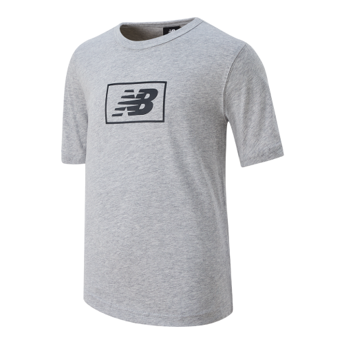 New Balance Y NB Essentials Logo T-Shirt - grau (Grösse: L) von New Balance