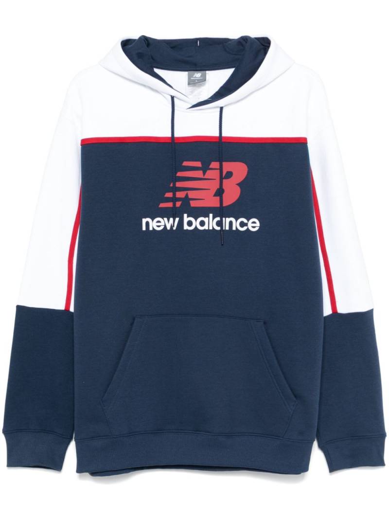 New Balance logo-print hoodie - Blue von New Balance