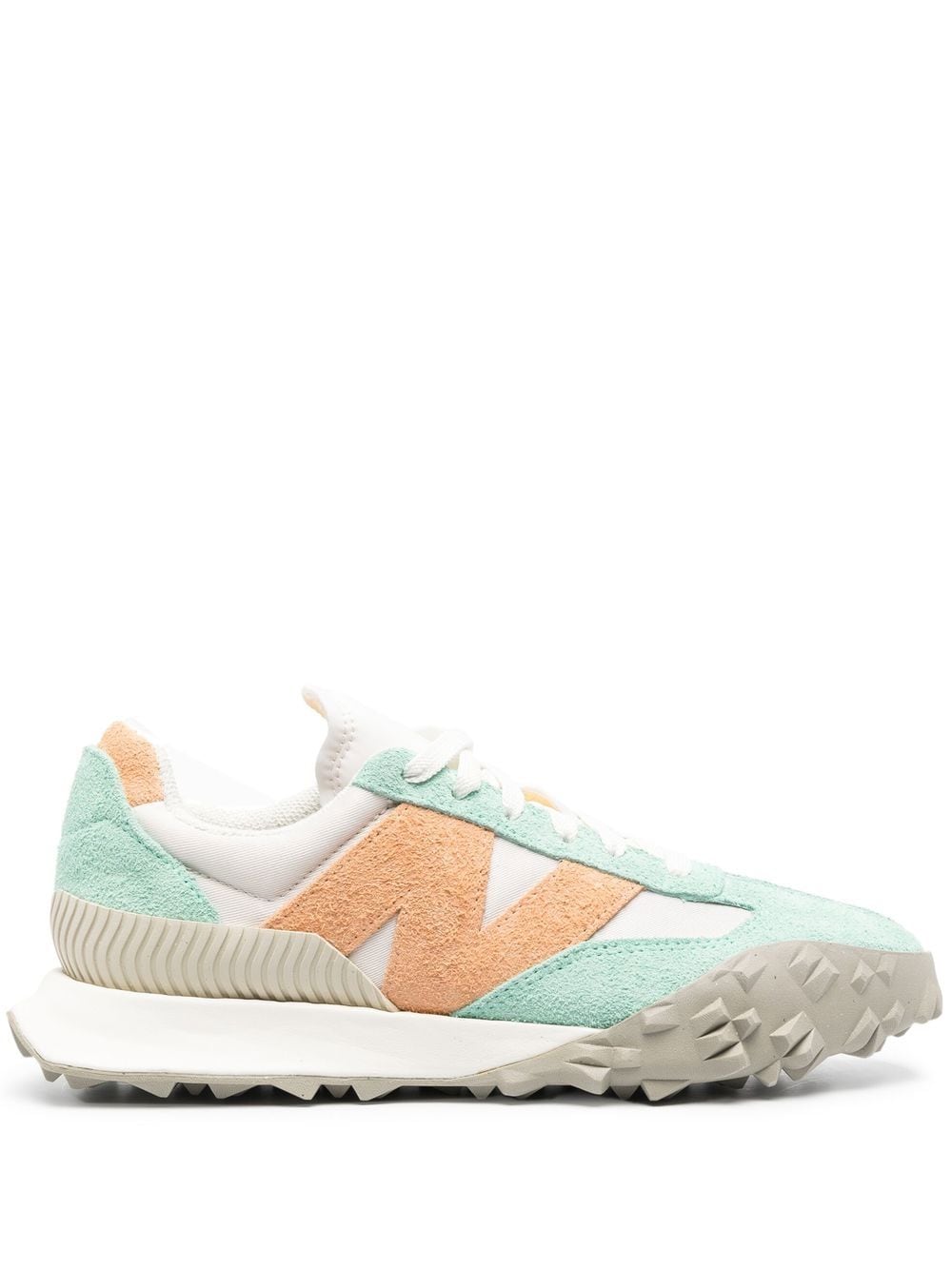 New Balance panelled lace-up suede sneakers - Green von New Balance