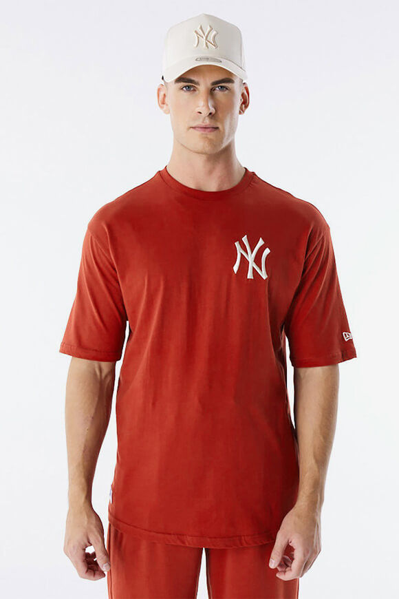 New Era League Essentials Oversize T-Shirt | Dark Rust | Herren  | L von New Era