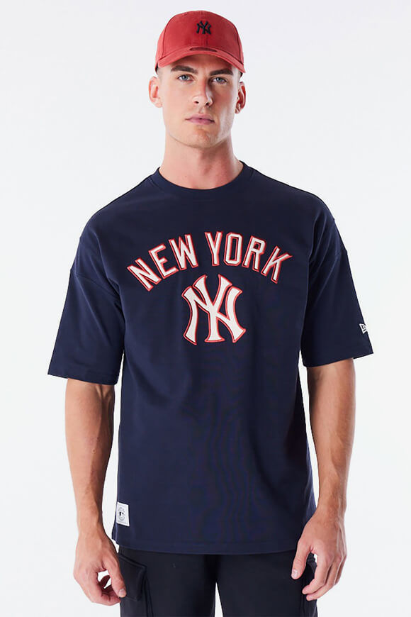 New Era MLB Rib Infill Oversize T-Shirt | Dark Navy | Herren  | L von New Era