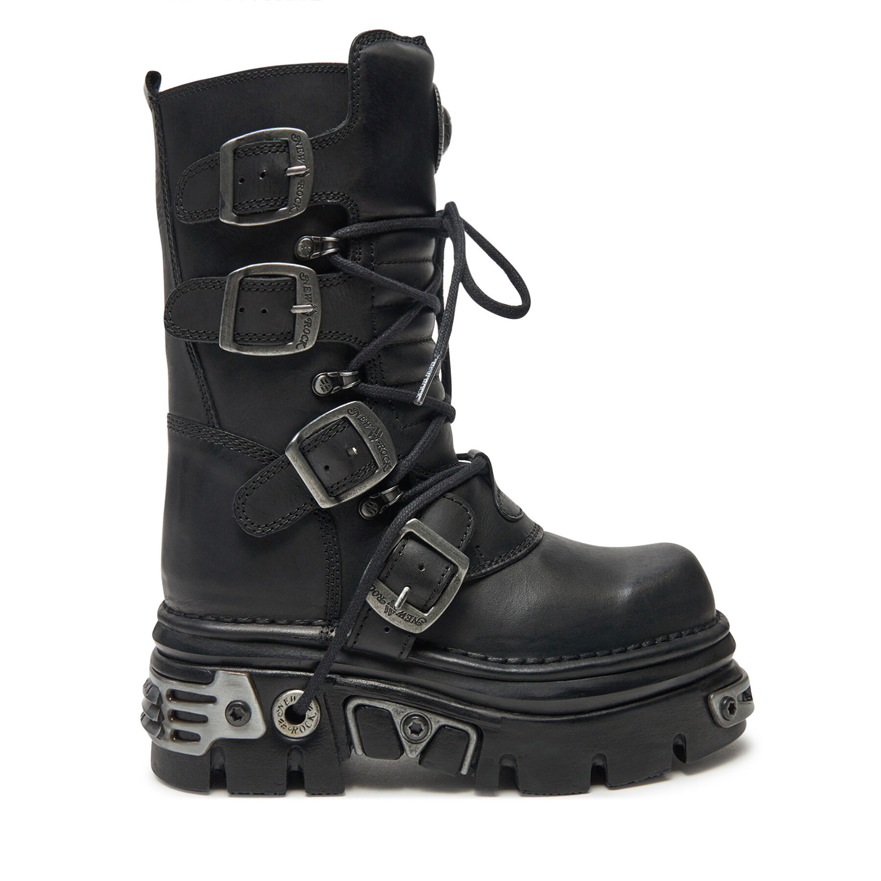 Schnürstiefel NEW ROCK M-373-S4 Schwarz