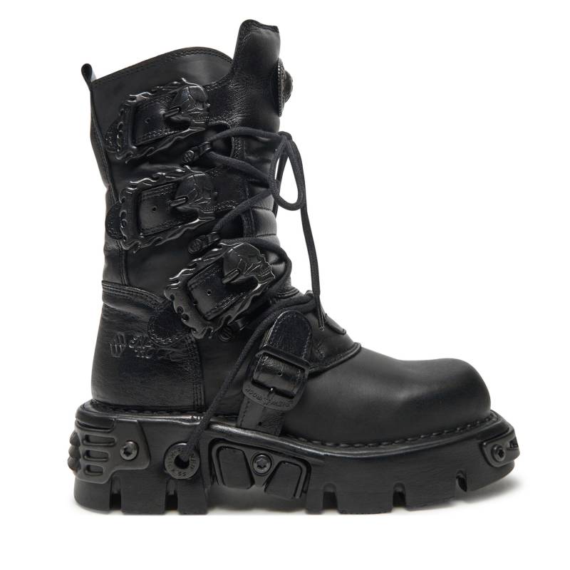 Schnürstiefel NEW ROCK M-391-S18 Schwarz von New Rock