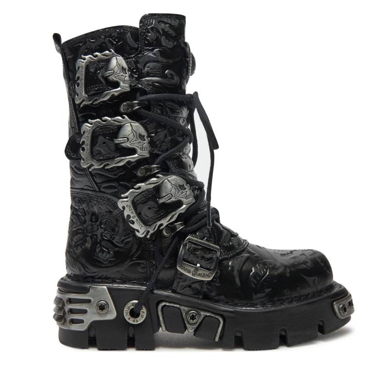 Schnürstiefel NEW ROCK M-391-S4 Schwarz von New Rock