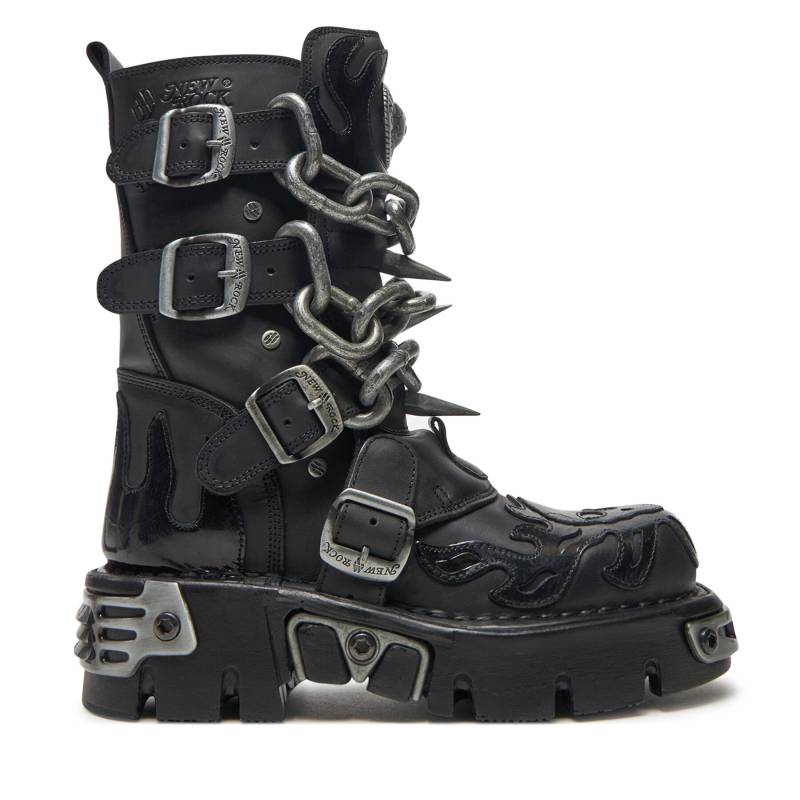 Schnürstiefel NEW ROCK M-727-S5 Schwarz von New Rock