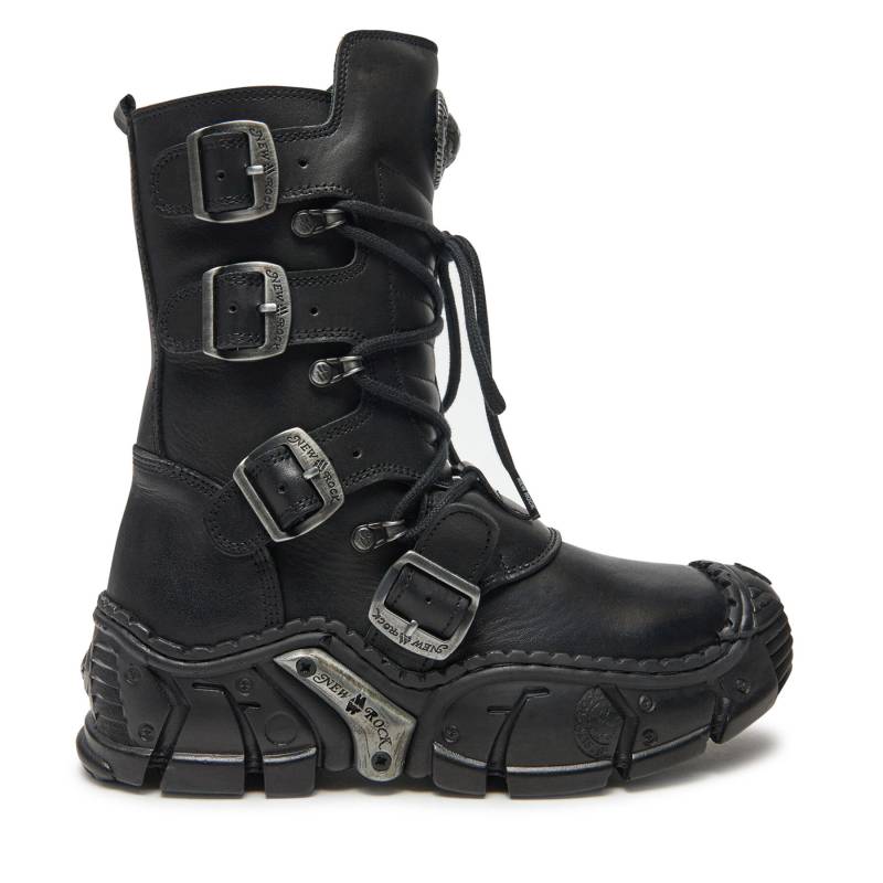 Schnürstiefel NEW ROCK M-IMPACT013-S1 Schwarz von New Rock